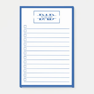 Post-it® Liste de choses à faire Papa Moderne Monogramme 4"