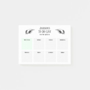 Post-it® Liste de choses à faire rétro avec des mains point