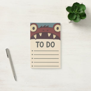 Post-it® Liste de choses à faire sur le bloc-notes de monst