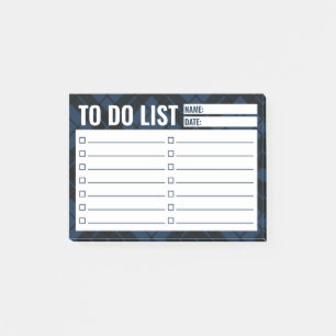 Post-it® Liste de contrôle bleue à faire
