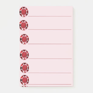 Post-it® Liste de contrôle des pierres gemmes de rubis