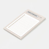 Post-it® liste de contrôle hebdomadaire (Incliné)