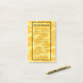 Post-it® Liste de courses Croissant (Sur un bureau)