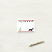 Post-it® Liste De Joyeux Dachshunto Do (Sur un bureau)