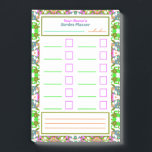 Post-it® Liste de suivi du planificateur de tâches de jardi<br><div class="desc">Tâche Jardin coloré Rappel Planificateur Tracker Pour Faire Liste Maximaliste Post It Notes. Joignez-vous à votre réfrigérateur, à votre tableau de bord, à vos murs ou à votre classeur. Écrivez dans votre liste de tâches, de plans ou de tâches de jardinage. Modifiez le titre en haut à l'aide du bouton...</div>