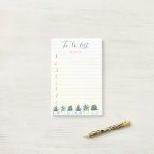 Post-it® Liste de tâches à faire Cactus Succulente Verte Ra (Sur un bureau)