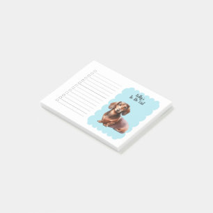 Post-it® Liste de tâches aquarelle teckel nom personnalisé