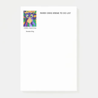 POST-IT® LISTE DE TÂCHES DE CORUS POUR LE MARDI GRAS