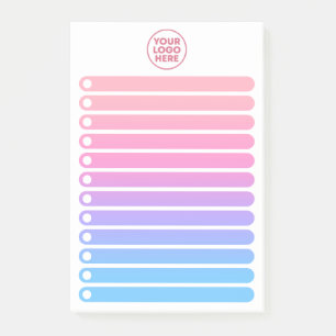 Post-it® Liste de tâches de logo d'entreprise à dégradé ros