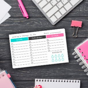 Post-it® Liste de tâches de l'organisateur quotidien Turquo