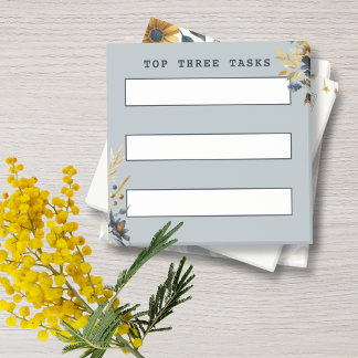 Post-it® Liste de tâches florale Navy et Or Classique