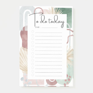 Post-it® Liste de tâches Formes Abstraites Mauve et verte