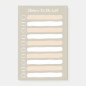 Post-it® Liste De Tâches Liées Avec Nom Sticky (Devant)