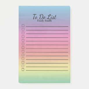 Post-it® Liste de tâches personnalisée avec un arc-en-ciel