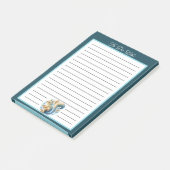 Post-it® Liste de tâches personnalisée Écureuil Bleu  (Incliné)