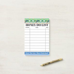 Post-it® Liste de tâches pour le pickleball d'été