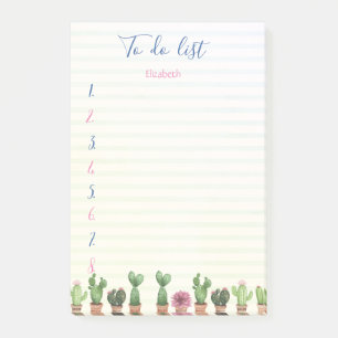 Post-it® Liste de tâches rayée Cactus Moderne