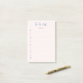 Post-it® Liste de tâches rayée élégante (Sur un bureau)