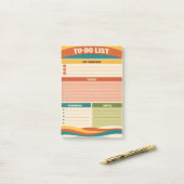 Post-it® Liste de tâches rétro (Sur un bureau)