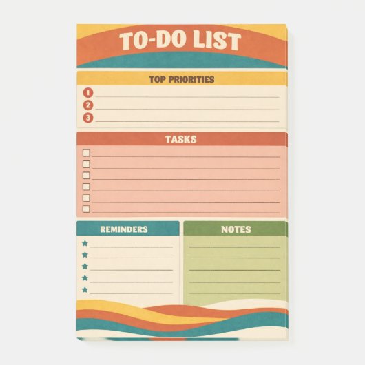 Post-it® Liste de tâches rétro (Devant)
