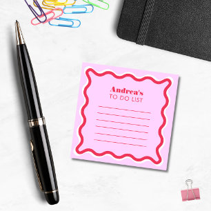 Post-it® Liste de tâches Retro Rose & Rouge Bold les années