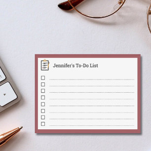 Post-it® Liste de tâches rouges avec Porte - bloc et stylo