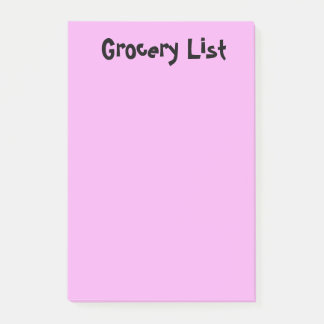 Post-it® Liste d'épicerie Notes à coller rose