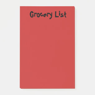 Post-it® Liste d'épicerie Notes rouges
