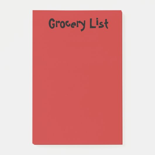 Post-it® Liste d'épicerie Notes rouges (Devant)