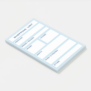 Post-it® Liste d'épicerie organisée Post-its