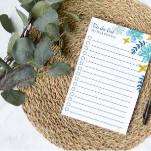Post-it® Liste des fleurs tropicales turquoise
