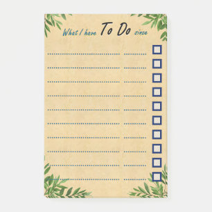 Post-it® Liste des tâches avec date depuis
