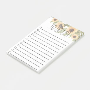 Post-it® Liste des tournesols et Feuilles à faire ou liste