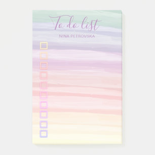 Post-it® Liste des traits de brosse à faire avec l'aquarell