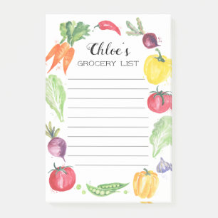 Post-it® Liste fraîche d'épicerie de légumes de jardin