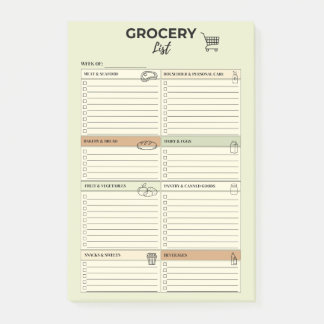 Post-it® Liste hebdomadaire de courses Sage -