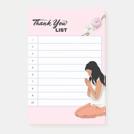 POST-IT® LISTE MERCI (Devant)
