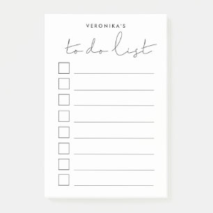 Post-it® Liste minimaliste manuscrite à faire