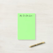 Post-it® Liste verte à faire (Sur un bureau)