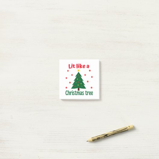 Post-it® Lit Comme Un Arbre De Noël Noël (Sur un bureau)
