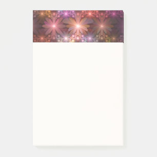 Post-it® Lit De Fleurs Coloré Brillant Art Fractal Abstrait