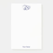 Post-it® Lithographie de dessin de Sloth #1 bleu (Devant)