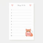 Post-it® Little Fox & Coeur Que Faire Linked (Devant)