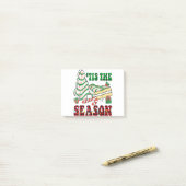 Post-it® Little Tis' Season Christmas Tree Cakes Debbie (Sur un bureau)