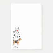Post-it® Live Laugh Love a Beagle Post-it Notes (Devant)
