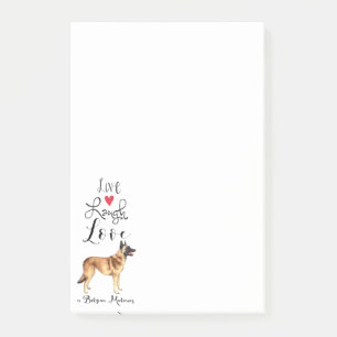 Post-it® Live Laugh Love a Belgian Malinois Post-it Notes