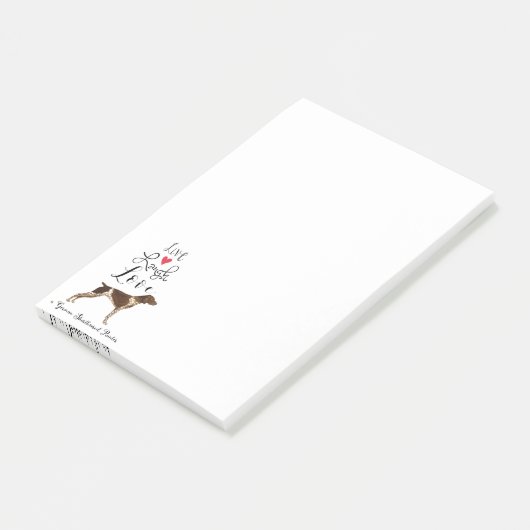 Post-it® Live Laugh Love a German Shorthborne Pointer (Incliné)