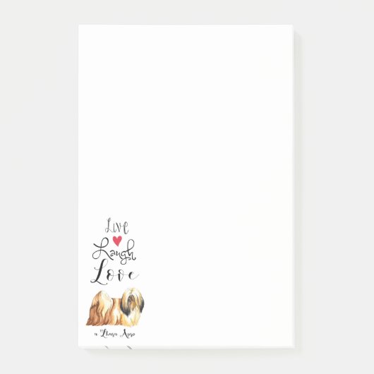 Post-it® Live Laugh Love a Lhasa Apso (Devant)