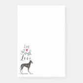 Post-it® Live Laugh Love a Manchester Terrier Notes (Devant)