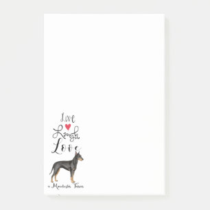Post-it® Live Laugh Love a Manchester Terrier Notes